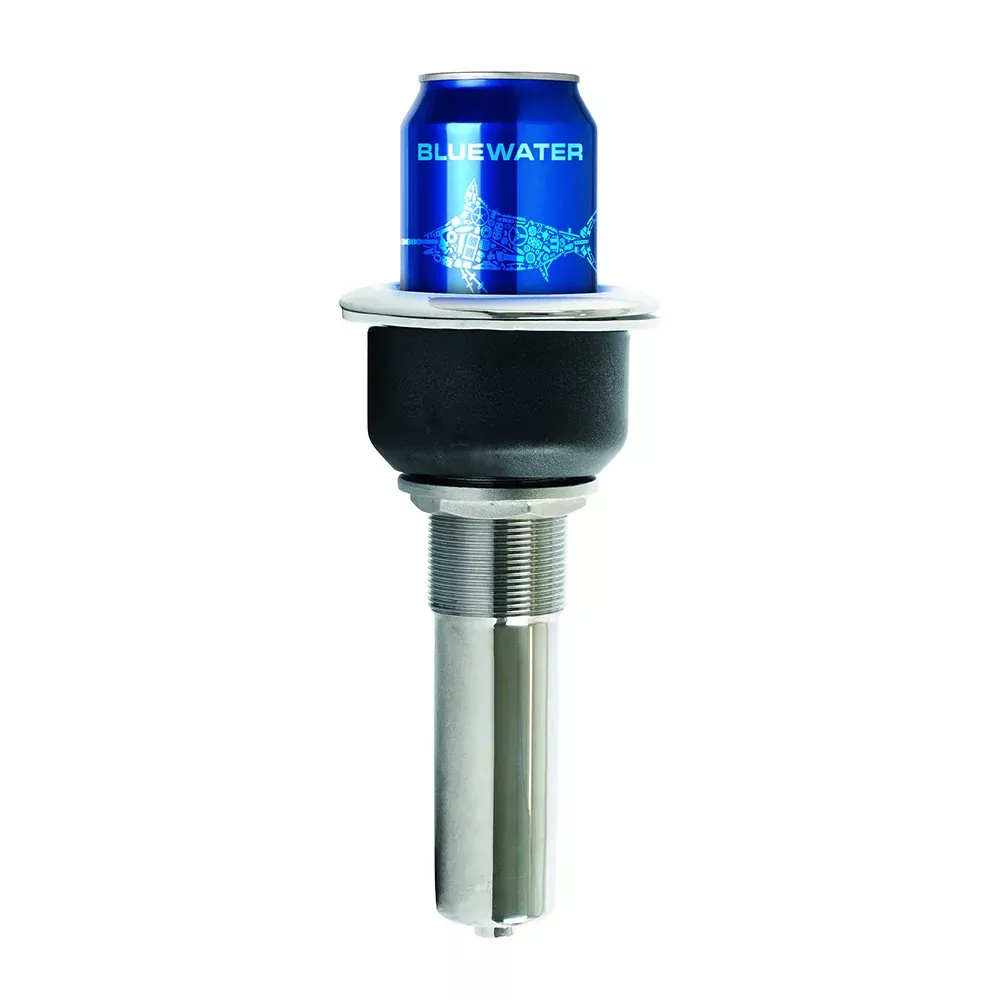 Gemlux | Screwless Cup and Rod Holder | Model0°, 15° & 30° Angle Options | 3.375″ Cutout | Weight 3.68 To 3.91 lb | Stainless Steel | For Boats & Marine Fishing Applications