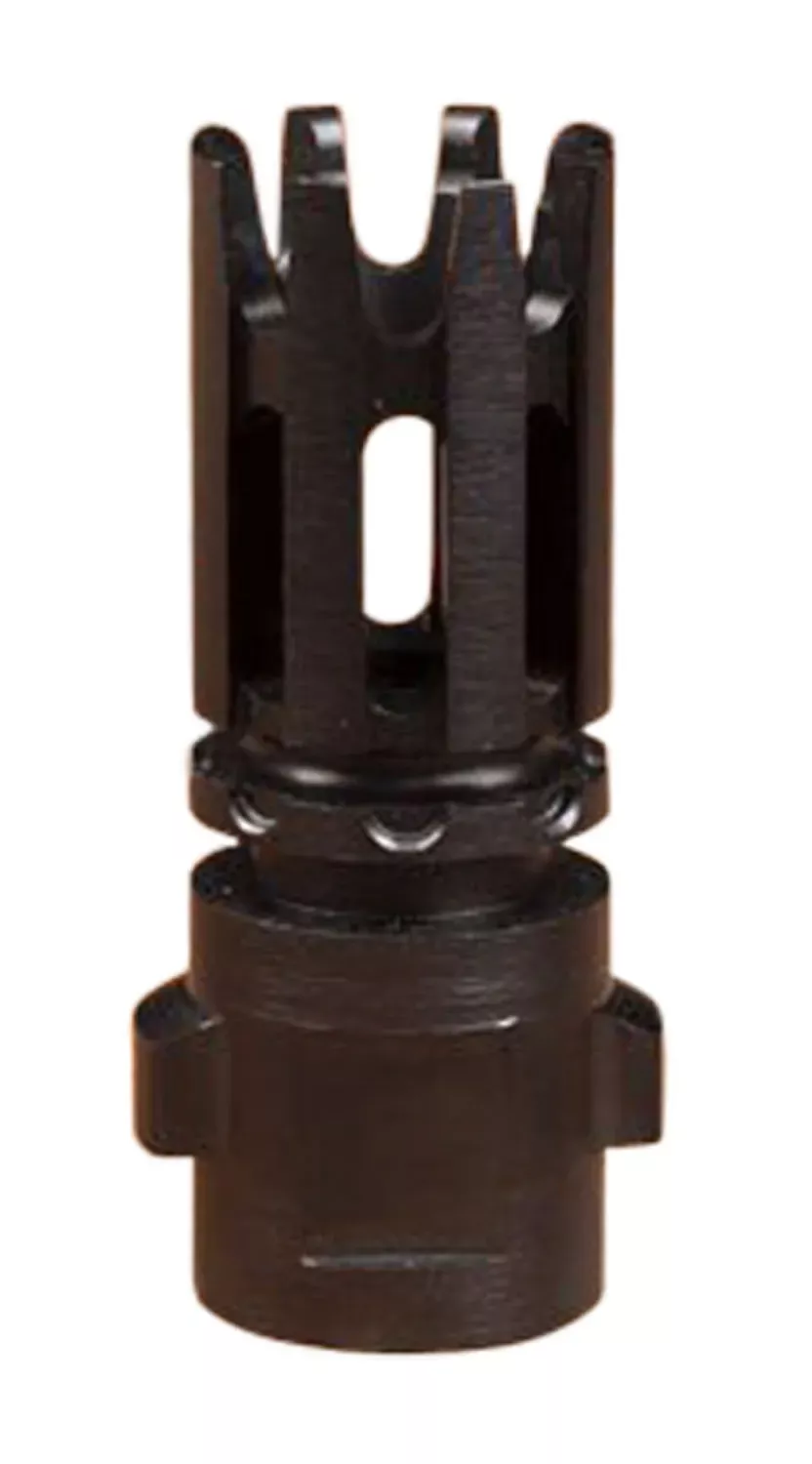 GemtechQuickmounts Flash Hider Black Steel with 1/2″-28 tpi Threads & 2.40″ OAL for 5.56x45mm NATO AR-Platform