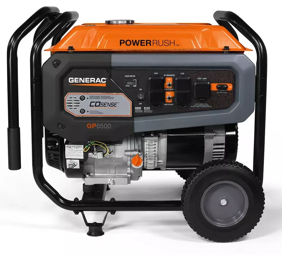 Generac 6500 Watt Portable Generator w/ CO-Sense• 7680