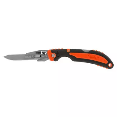 Gerber 31-002736N Vital Pocket Folding Knife, Rubber Handle and 6 Replaceable Blades