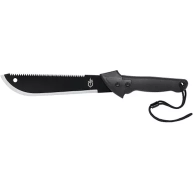 Gerber Gator Black/Black Machete JR, Serrated Edge, Drop Point