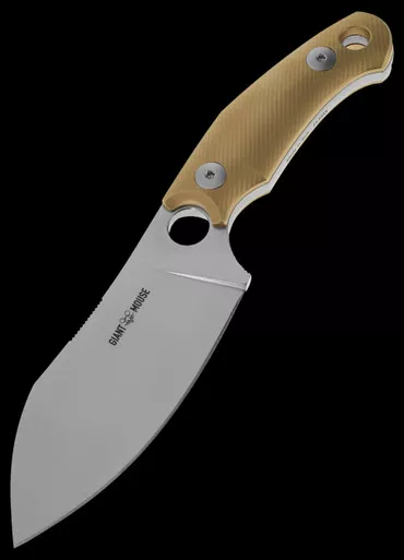 GiantMouse GMF1-XL Brass Fixed Blade
