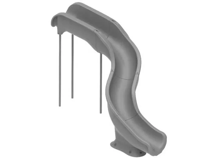 Global Pool Products RT15 Pool Slide, Grey – Right Turn• GPPSRT15-GREY-R