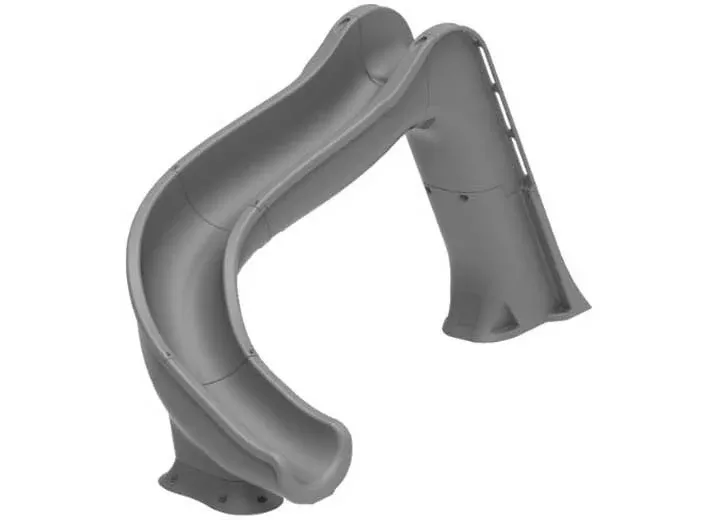 Global Pool Products Side Winder Pool Slide – Left – Grey• GPPSSW-GREY-L