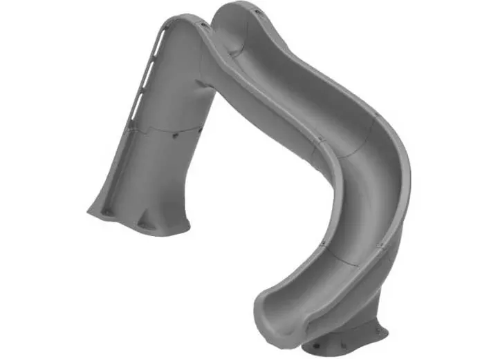 Global Pool Products Side Winder Pool Slide – Right – Grey• GPPSSW-GREY-R
