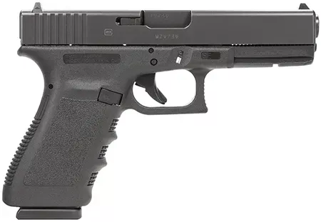 Glock G20 Short Frame 10mm 4.61″ 10+1 Finger Grooved Polymer Frame Fixed Glock Sights Rail Black PF2050201
