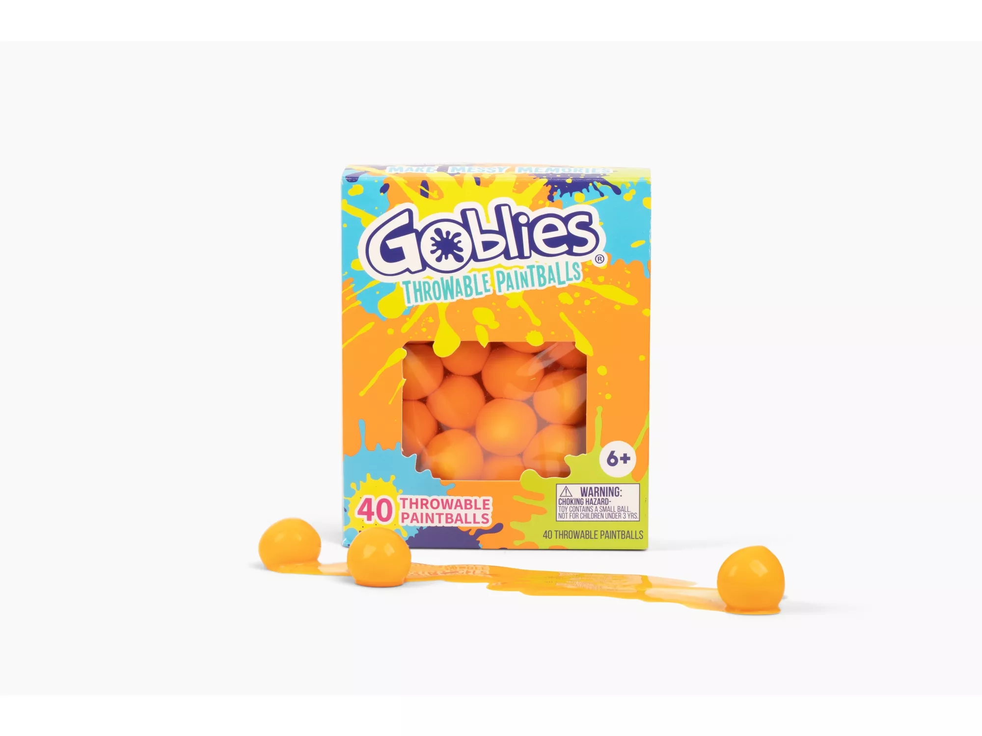 Gobiles Throwable Paintballs 40ct, Orange