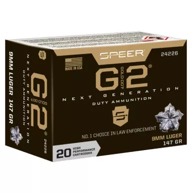Gold Dot 24226 G2 9mm 147 GR JHP 20 Rounds