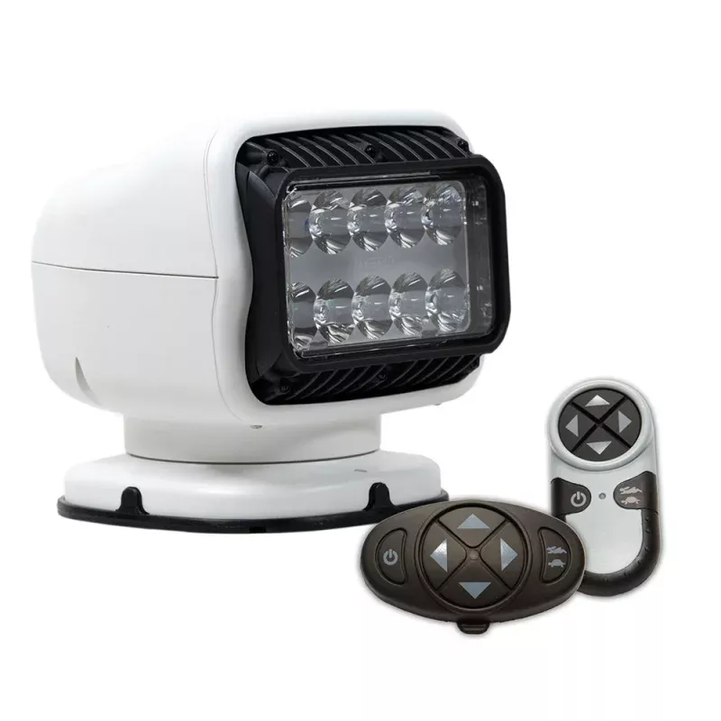 Golight GT Series LED Hybrid Light Permanent Mount w/HandheldWireless Dash Mount Remotes – 12V – Black