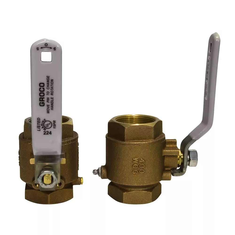 GROCO 1/2″ NPT Bronze In-Line Ball Valve [IBV-500]