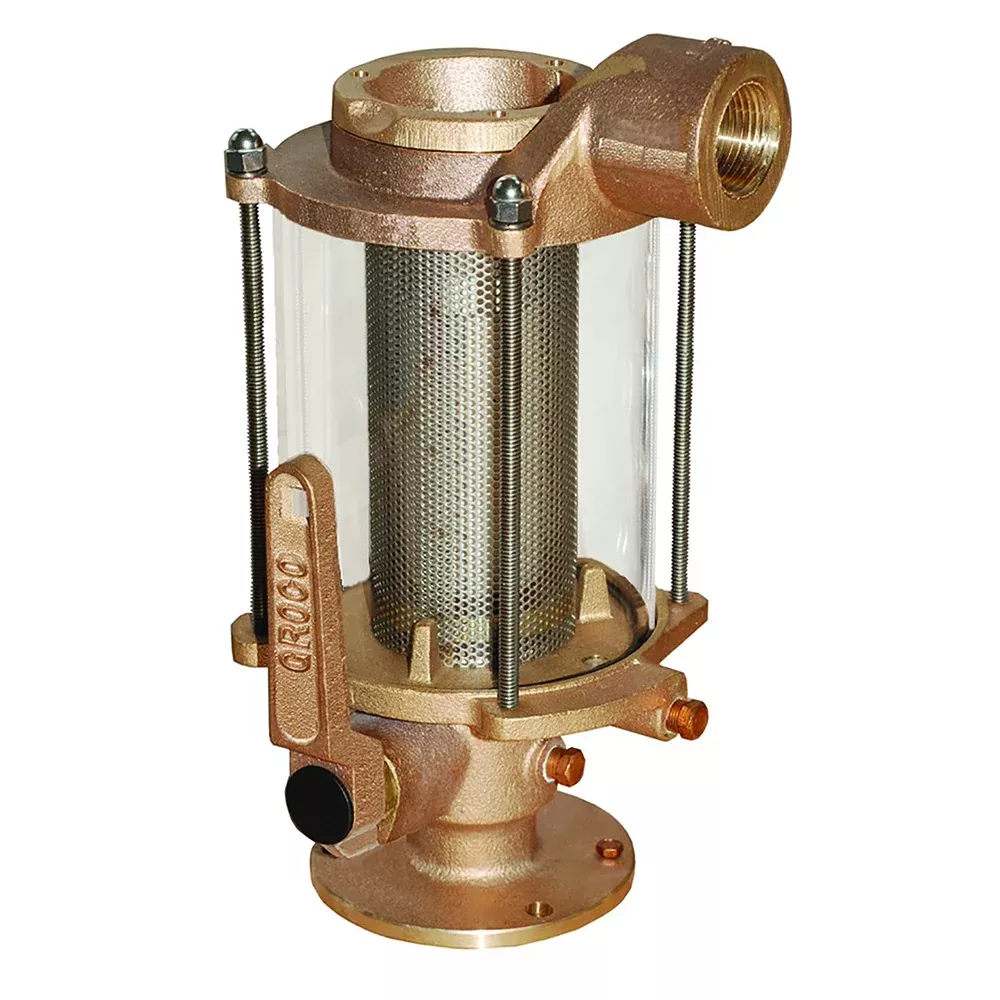 GROCO 1″ Ball Valve/SeacockRaw Water Strainer Combo [BVS-1000]