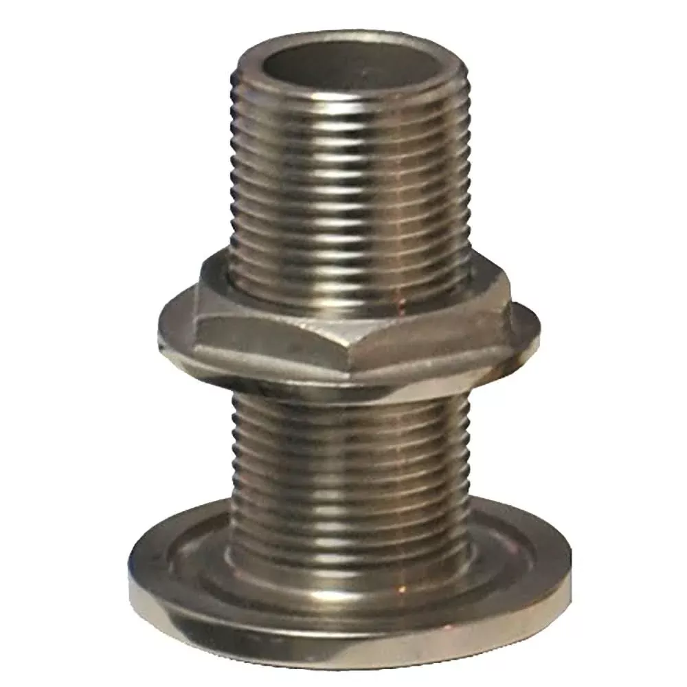 GROCO 1″ NPS NPT Combo Stainless Steel Thru-Hull Fitting w/Nut [TH-1000-WS]