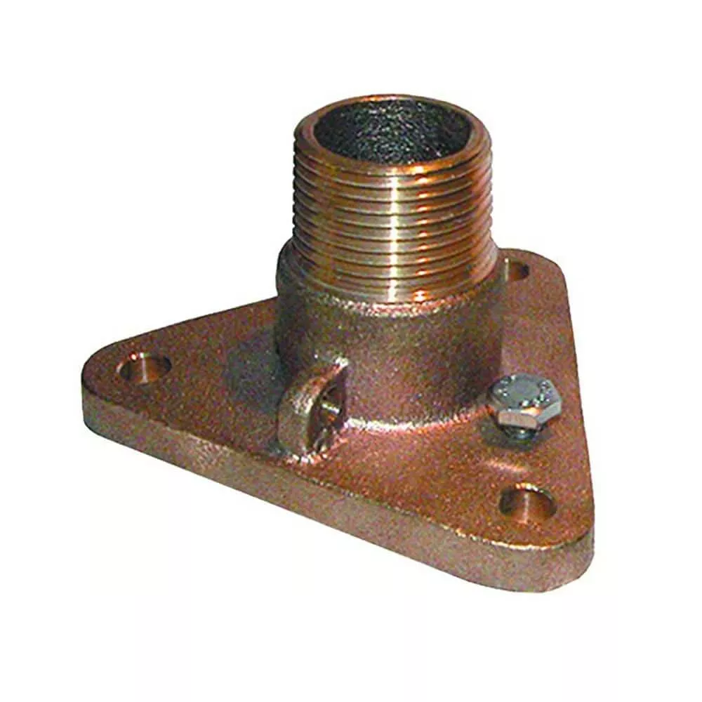 GROCO 2″ Bronze NPS to NPT Flange Adapter [IBVF-2000]