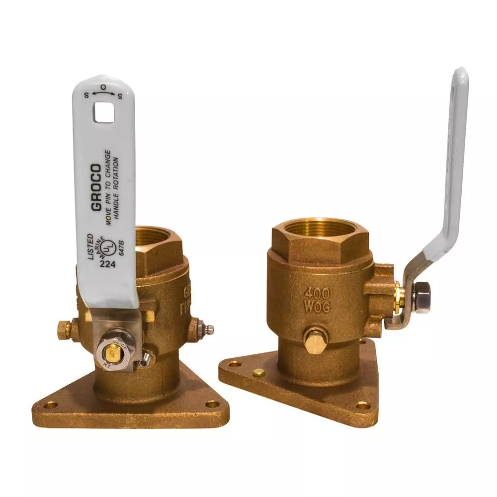 GROCO 2″ Bronze Tri-Flanged Ball Valve/Seacock [FBV-2000]