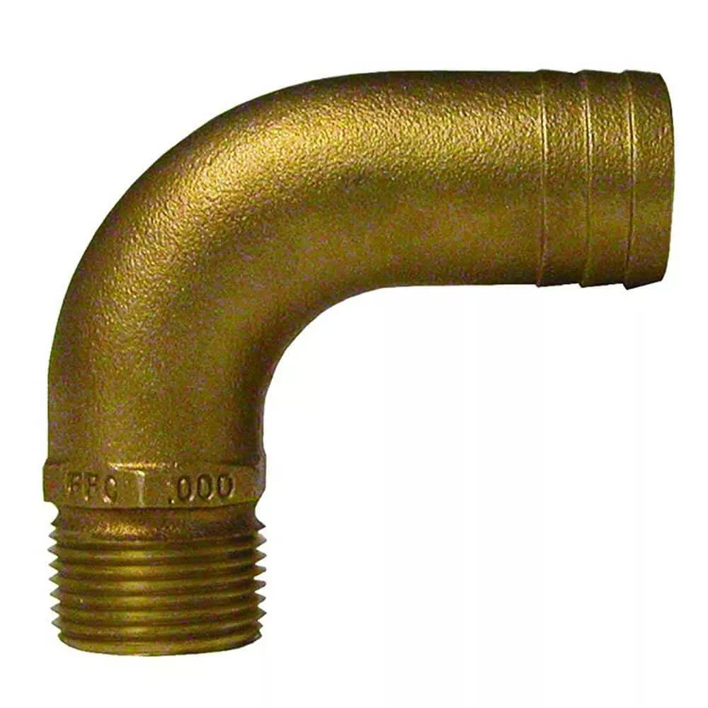 GROCO 2″ NPT x 2-1/4″ ID Bronze Full Flow 90 Elbow Pipe to Hose Fitting [FFC-2000]