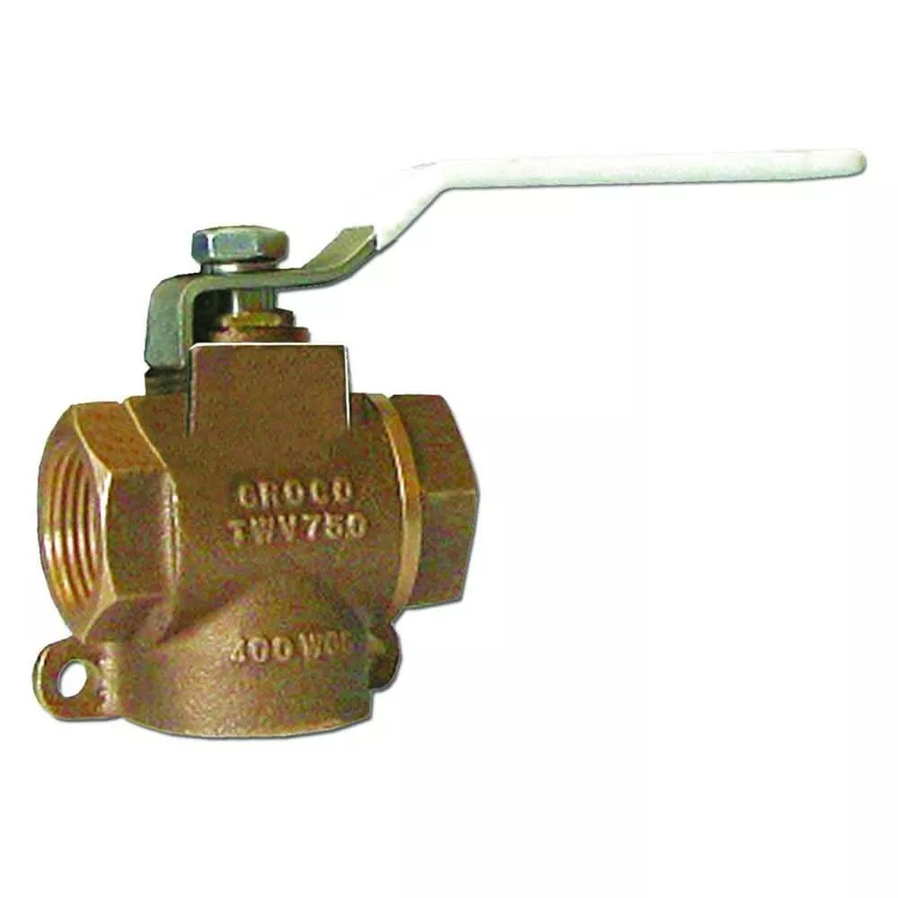 GROCO 3/4″ NPT Bronze 3-Way Valve [TWV-750]