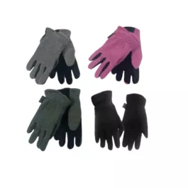 Hand Armor Kids' Deer Suede Leather Palm Gloves - Multi Colored Pack (Lined) - L