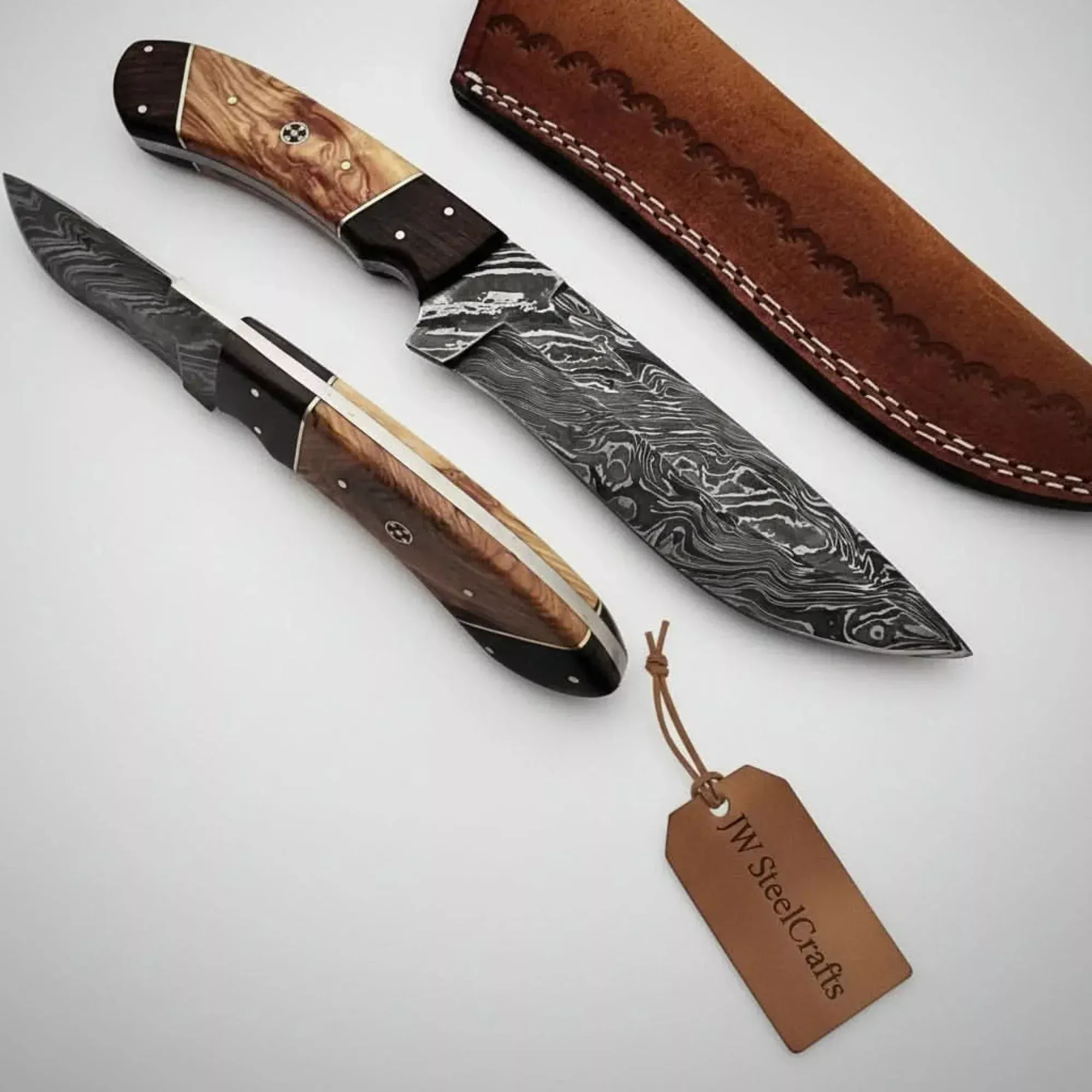 Handmade Bush-craft Knife Damascus Steel