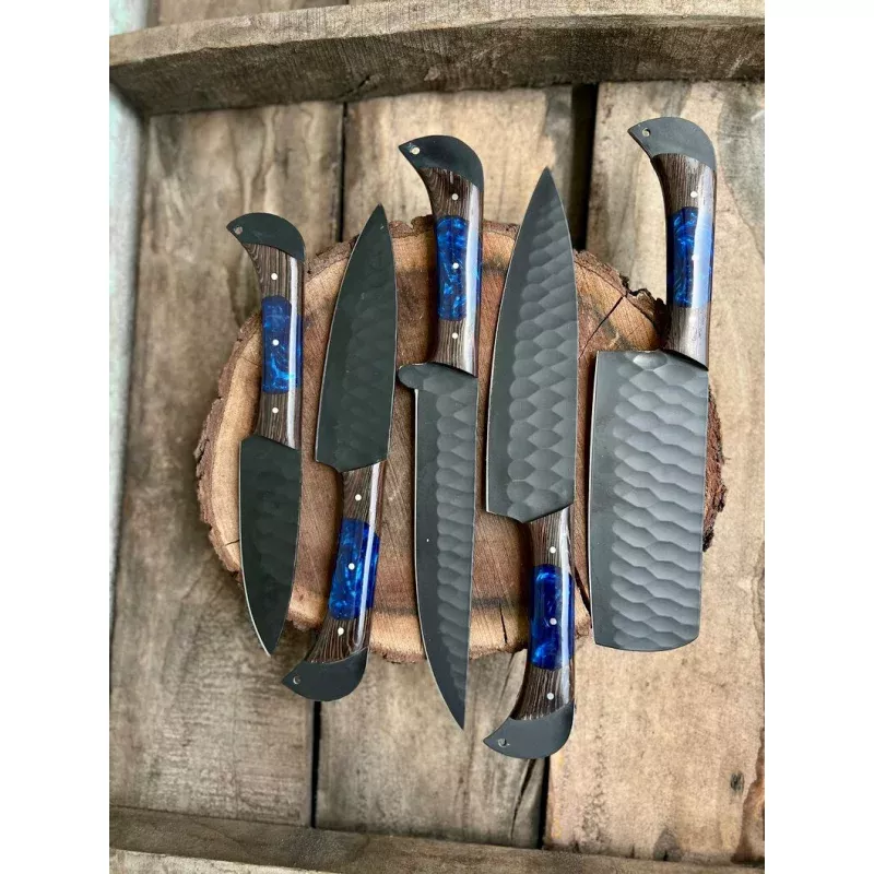 Handmade Damascus Steel Chef Knife SetPerfect Wedding & Valentines Day Gift