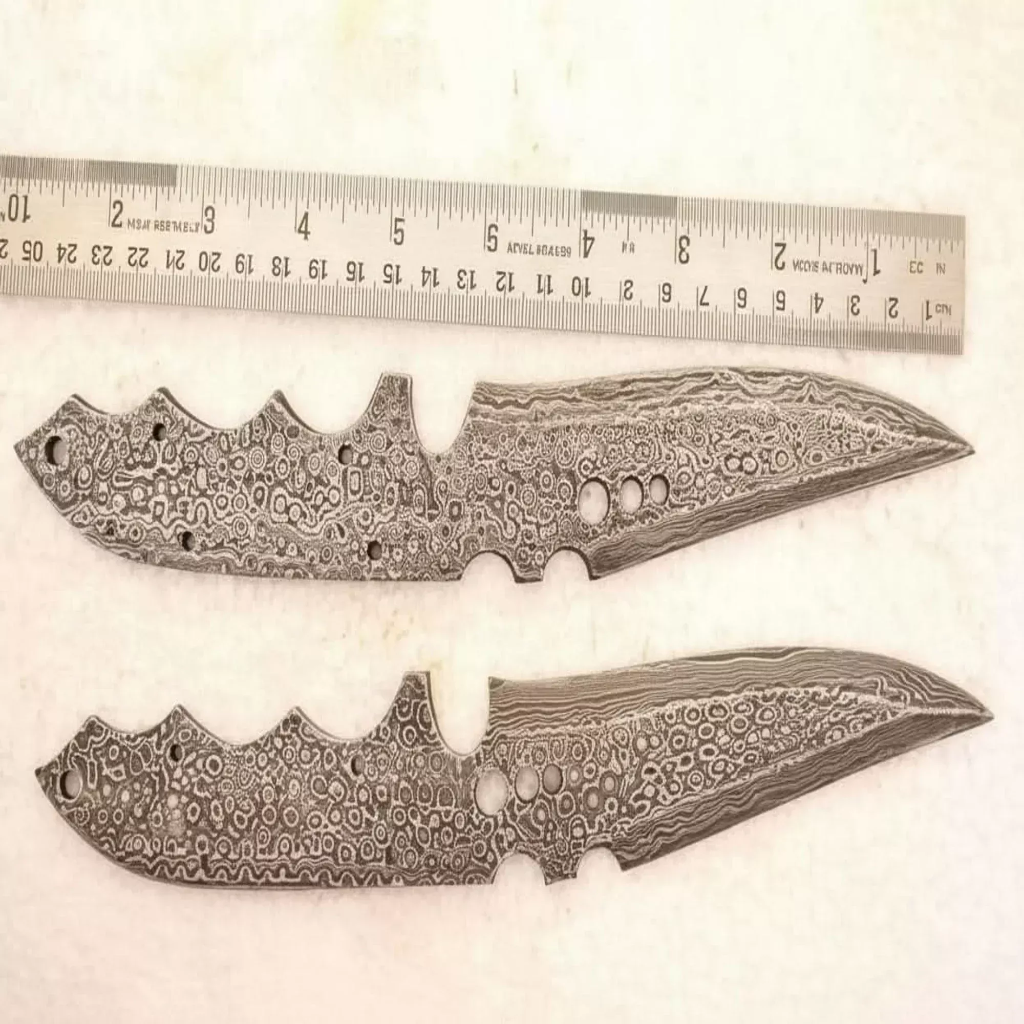 Handmade Damascus Steel Hunting Knives Fixed Blank Blades / Knife Making Material DK-0120