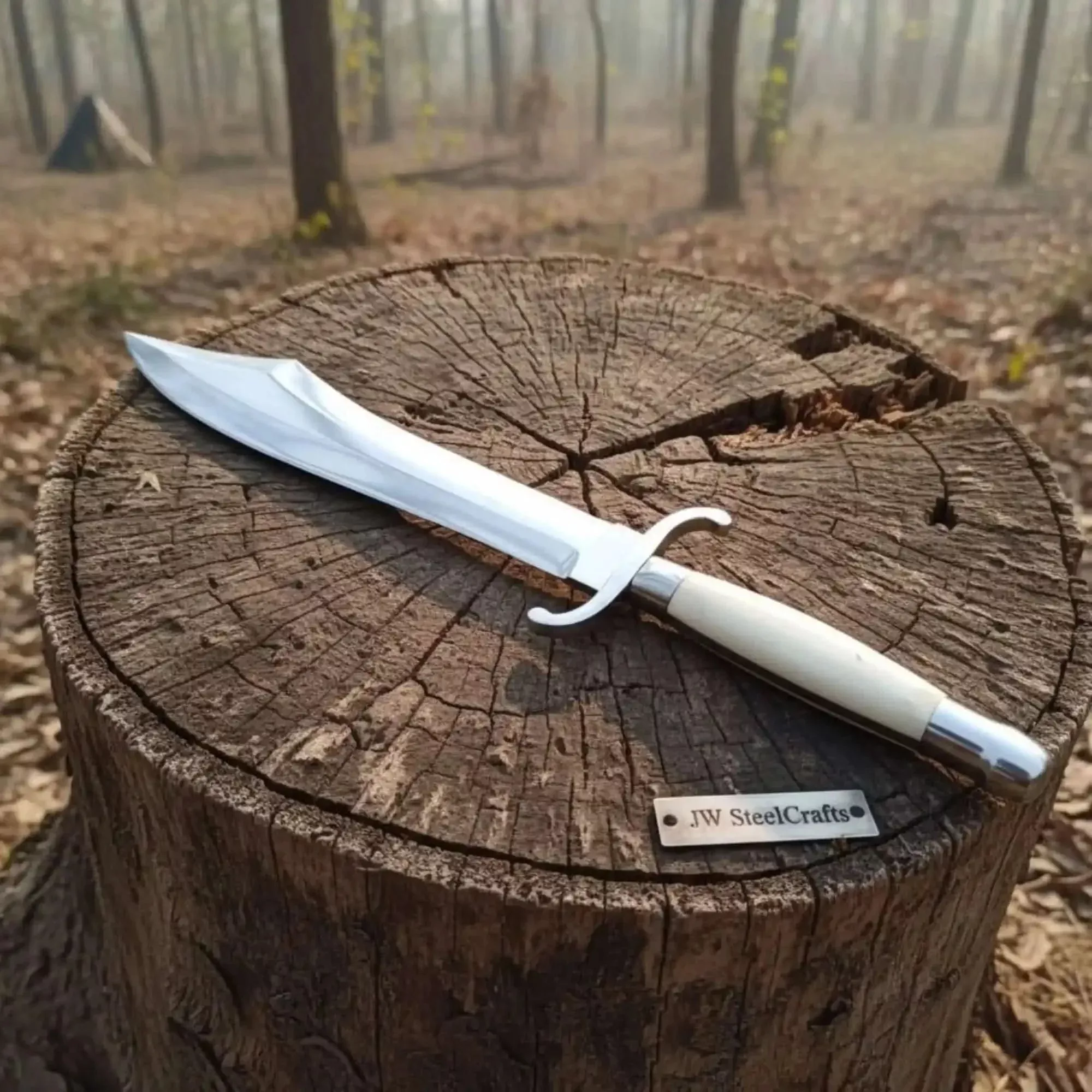 Handmade Sheffield Style Bowie Knife with High Polished Clip Point Blade