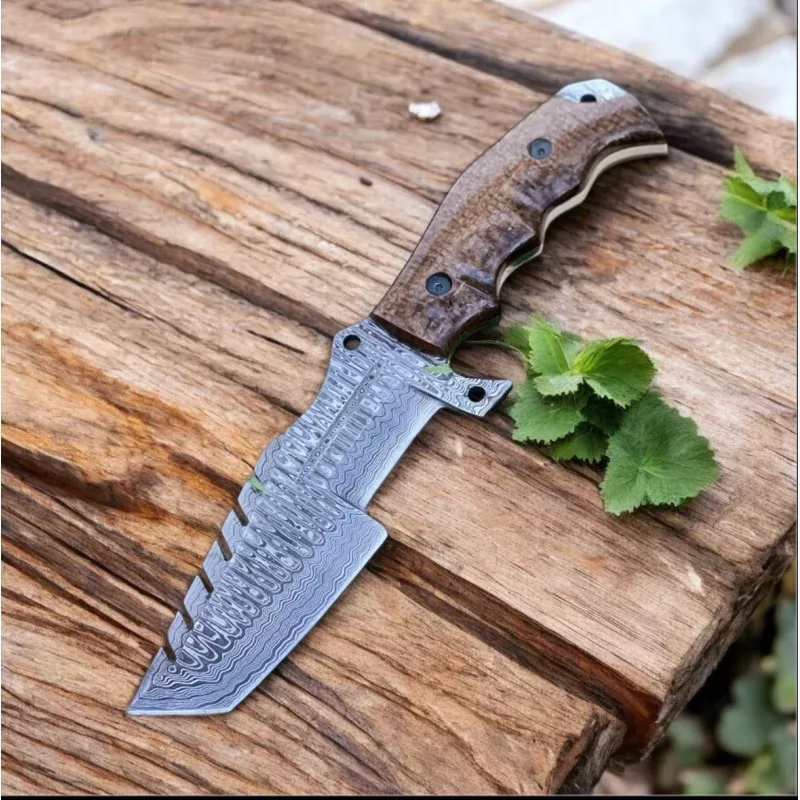 Handmade Tom Brown Tracker KnifeDamascus Steel Blade with G10 Handle