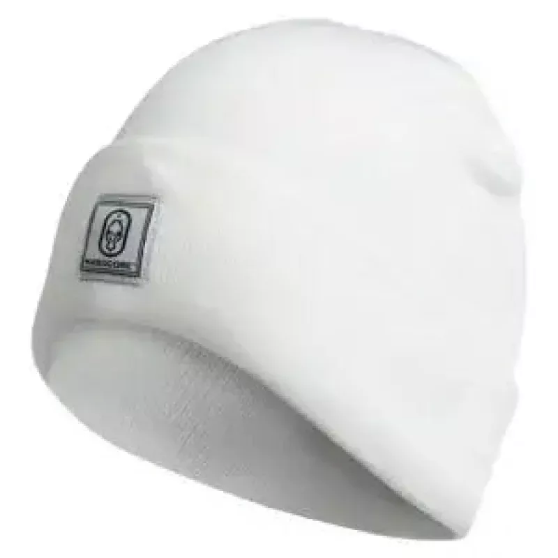 Hardcore Solid Knit Beanie|White&Sediment