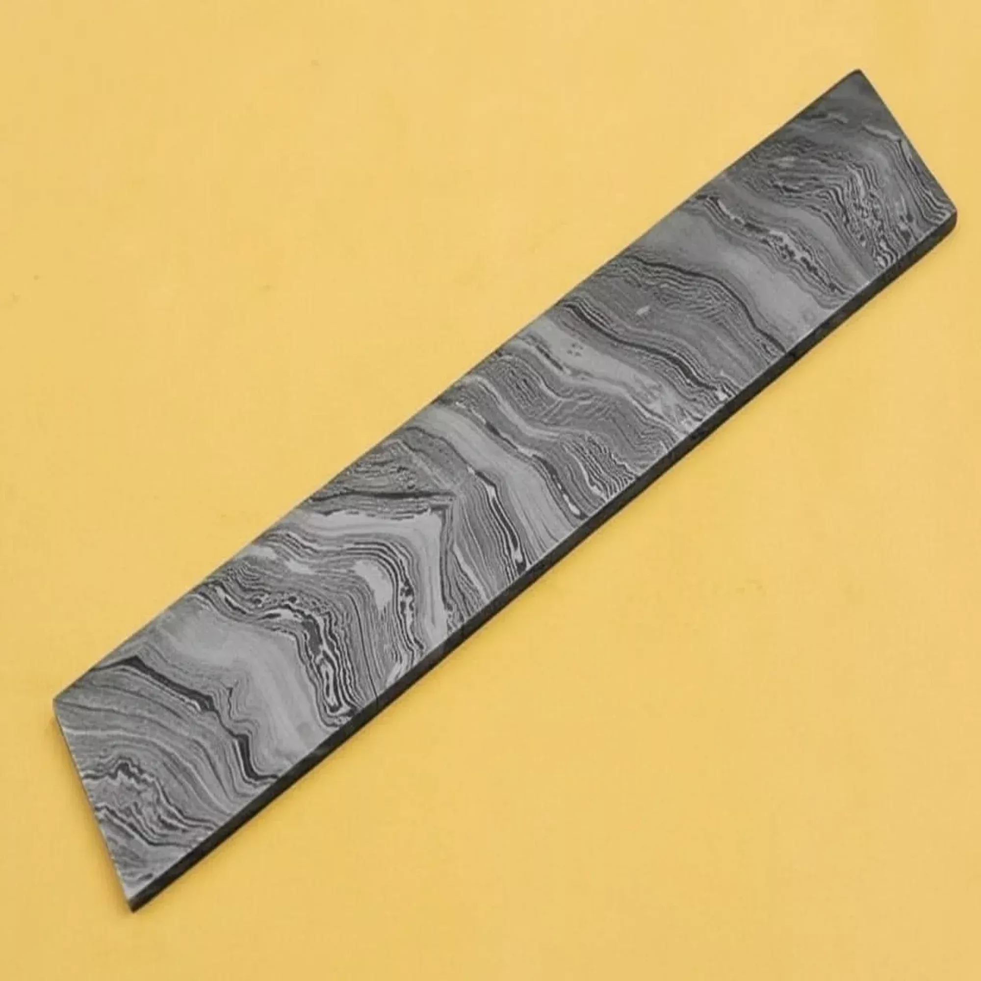 Hazeforge Bar Damascus Rod 9″ Handmade Flat Billet Bar