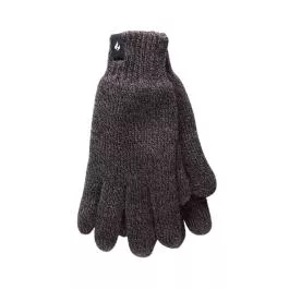 Heat Holders Men's Flat Knit Gloves - Grey - M/L