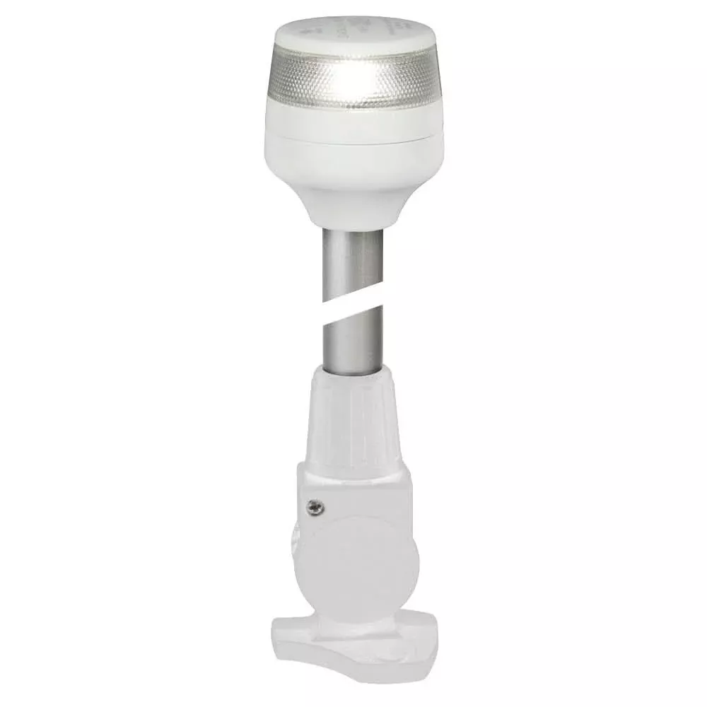 Hella Marine 2nm All Round White Fold Down Pole Navigation Lamp - 8" - White Base - 980960291