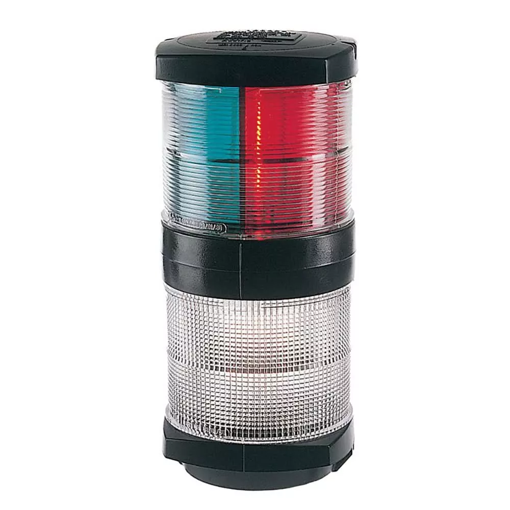 Hella Marine Tri-Color Navigation Light/Anchor Navigation Lamp- Incandescent - 2nm - Black Housing - 12V - 002984601
