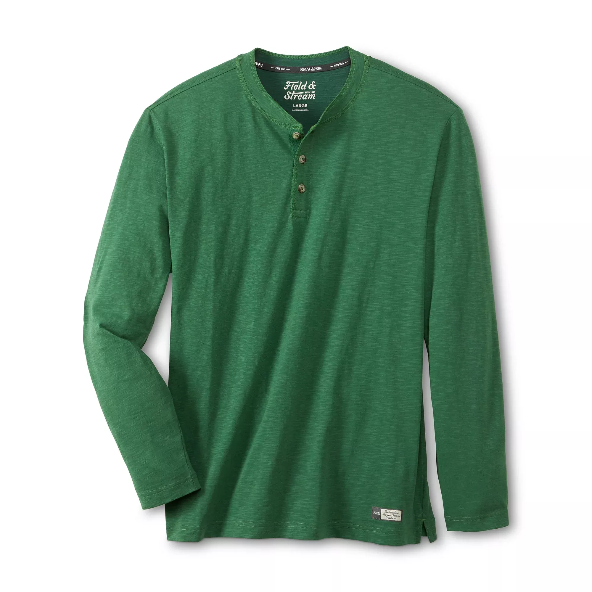 Hemingway Long Sleeve Henley Field Green