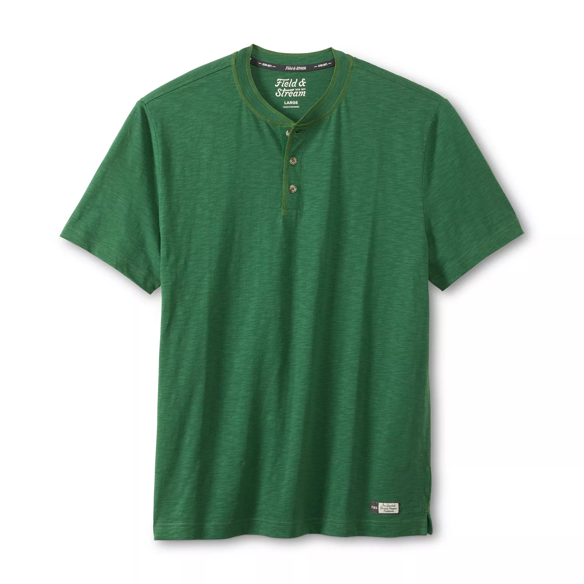 Hemingway Short Sleeve Henley Field Green