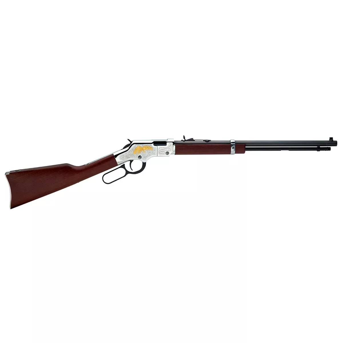 Henry Golden Eagle Silver 22 Short Rifle 20″ 16 LR/21 Short American Walnut
