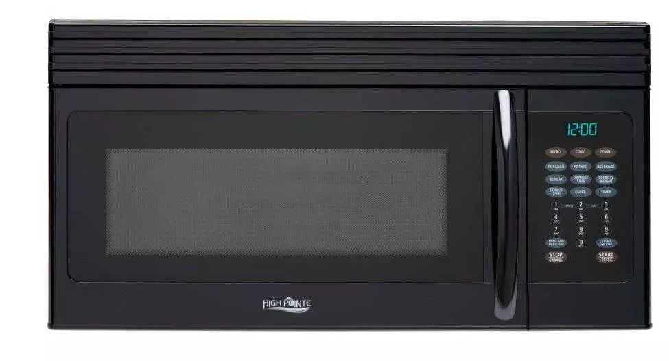 High Pointe 1.5 Cubic Foot Over The Range Convection Microwave Oven – Black• 520EC942KIWB
