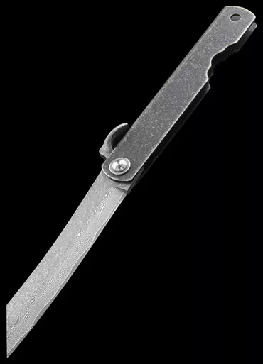 Higo Kinzoku Damast Folding Knife