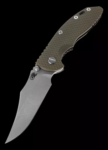 Hinderer XM-18 3.5" Bowie G10 OD Bronze Folding Knife