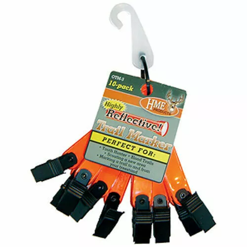 HME Orange 3″ Reflective Trail Markers 10 Pack #HME-OTM-3
