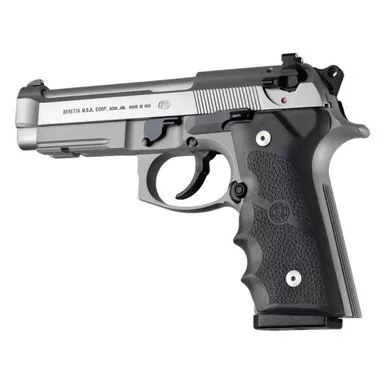 Hogue 90000 Overmolded Rubber Grip for Beretta 92 Vertec/M9A3, Black