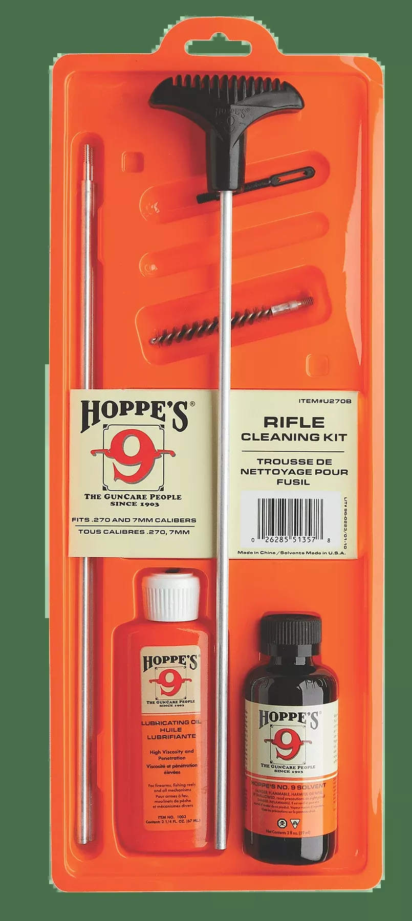 Hoppes Rifle, Hop U270b Cleaning Kit 270/7mm Clam