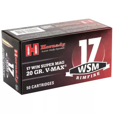 Hornady 83180 Varmint Express 17 WSM 20 GR VMax 50 Rounds
