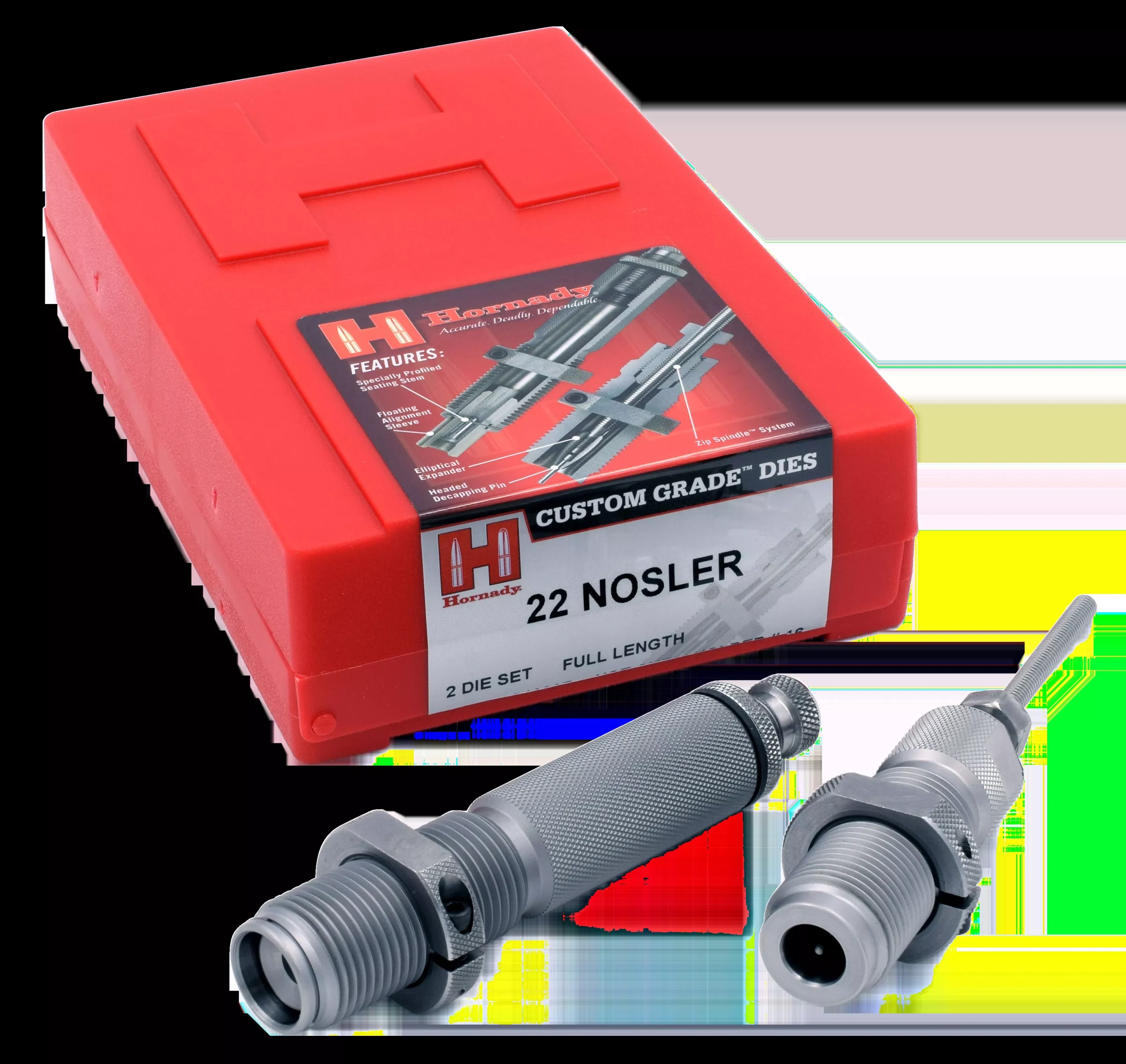 Hornady Custom Grade Series III 22 Nosler 2-Die Set