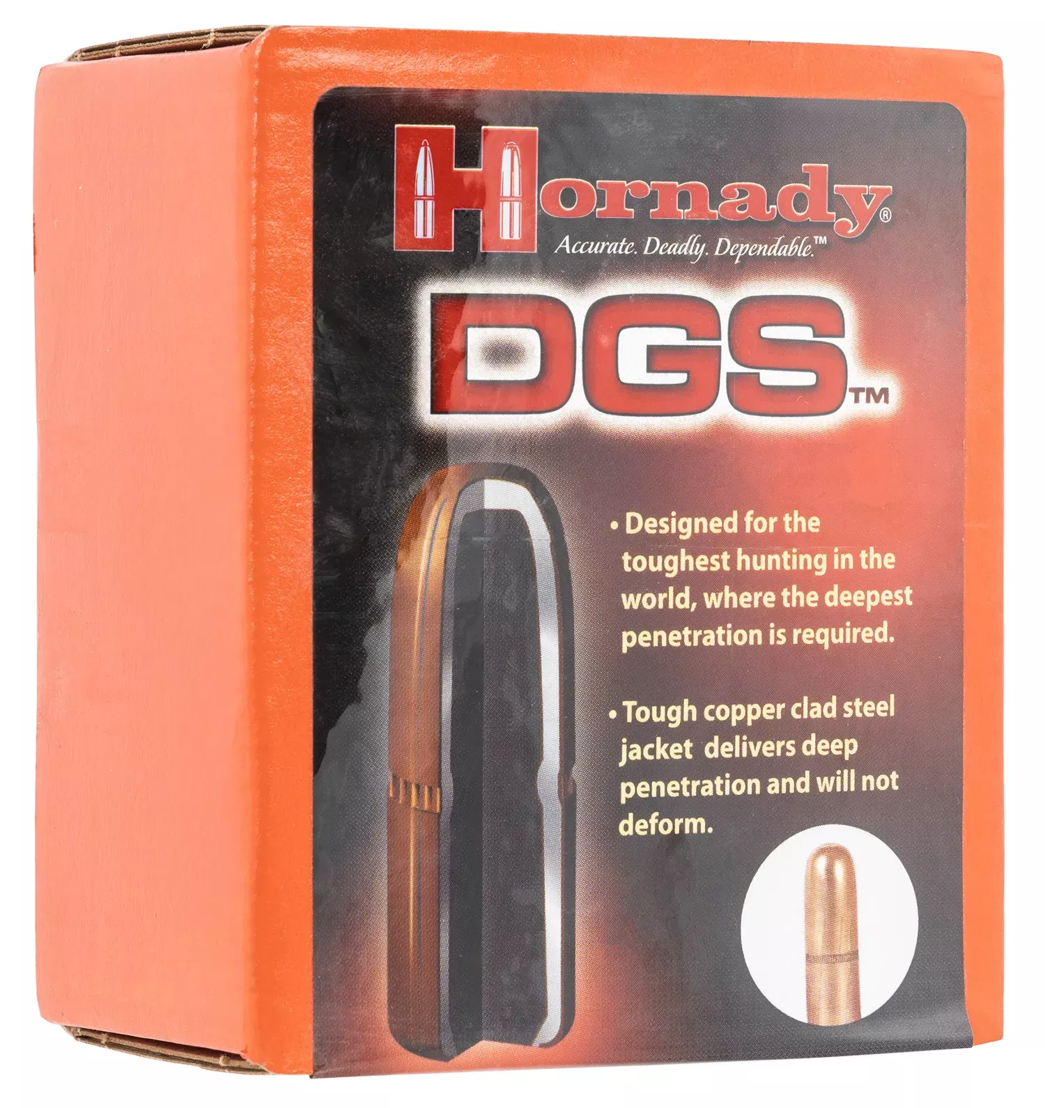 Hornady DGS470 Cal .474 500 gr Dangerous Game Solid 50 Per Box