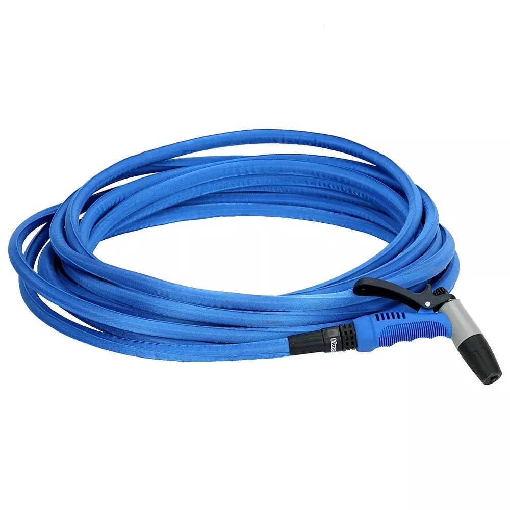 HoseCoil 25' Blue Flexible Hose Kit w/Rubber Tip Nozzle - HF25K