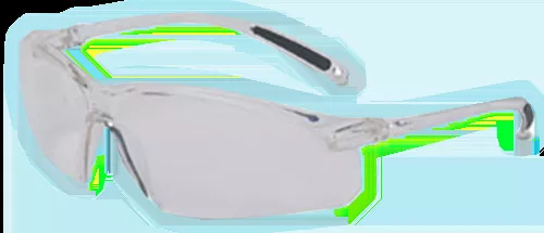 Howard Leight R01636 Uvex A700 Shooting Glasses 99.9% UV Rated Polycarbonate Scratch Resistant Clear Lens with Clear Wraparound Frame & Anti-Slip Rubber Temple Sleeves for Adults