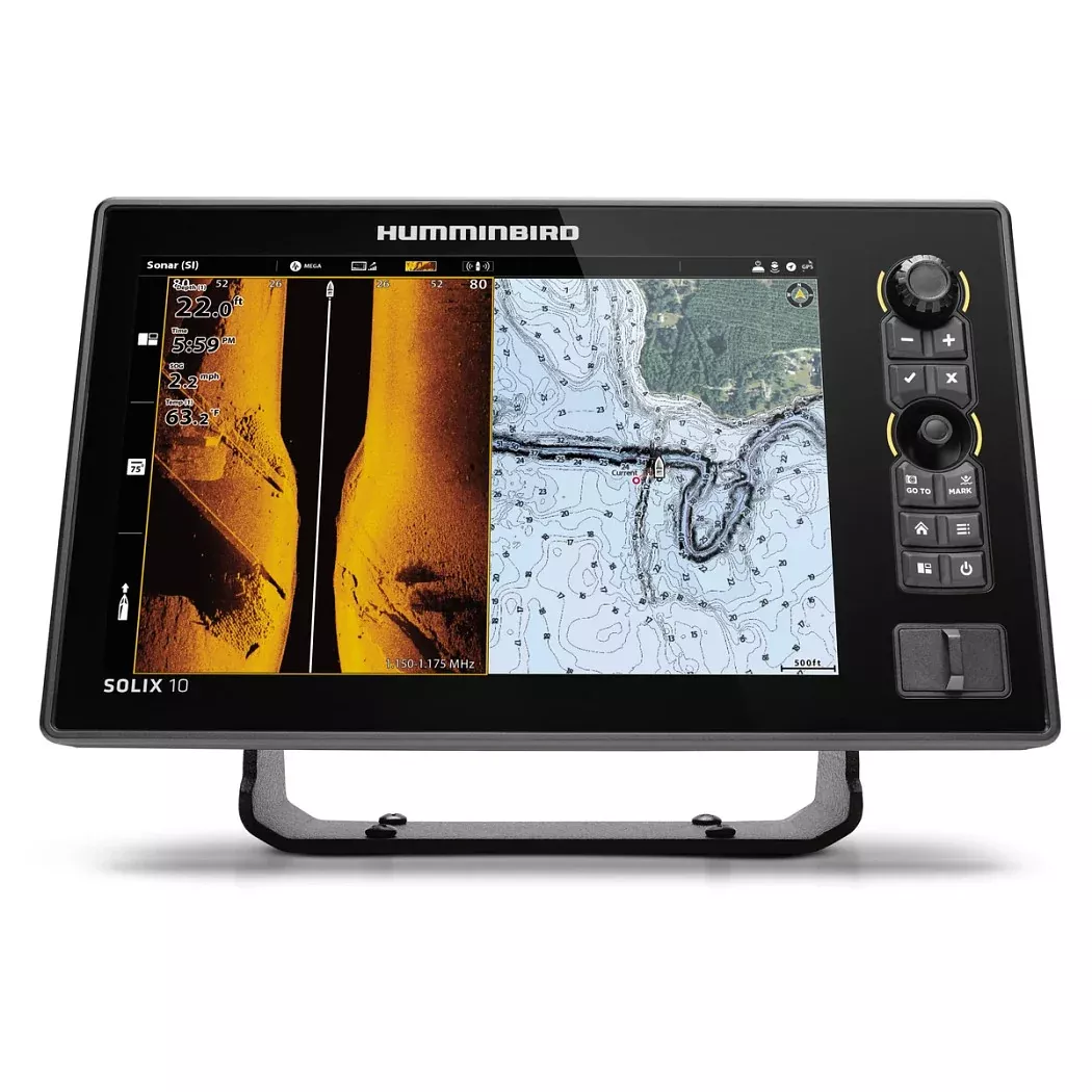 Humminbird Solix G3 10 MEGA SI+ 10.1″ Fish Finder/Chartplotter with Transducer, Basemap• 411530-1
