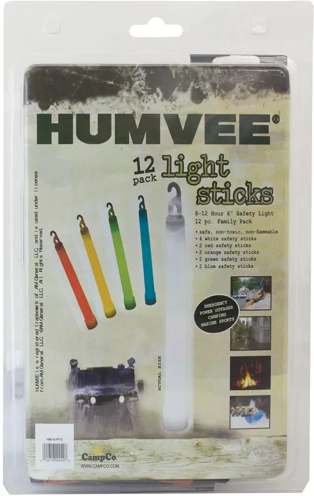 Humvee Adventure Gear 12 Piece Light Stick Family Pack