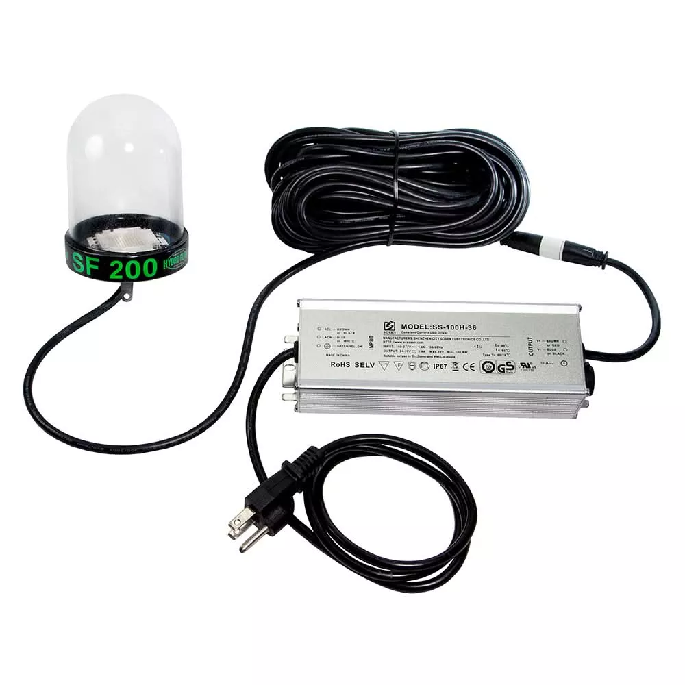 Hydro Glow LED Underwater Dock Light - 200W - 50' Cord - Green - SF200G
