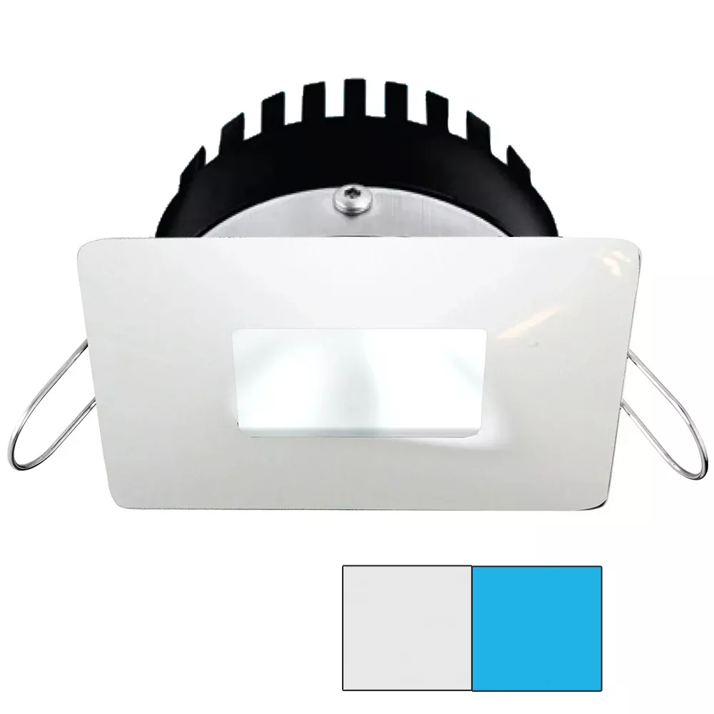 i2Systems Apeiron PRO A506 – 6W Spring Mount Light – Square/Square – Cool WhiteBlue – White Finish [A506-34AAG-E]
