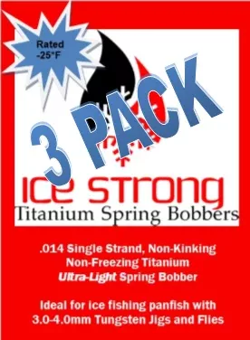Ice Strong Titanium Spring Bobber 3-Pack ULTRA-LIGHT